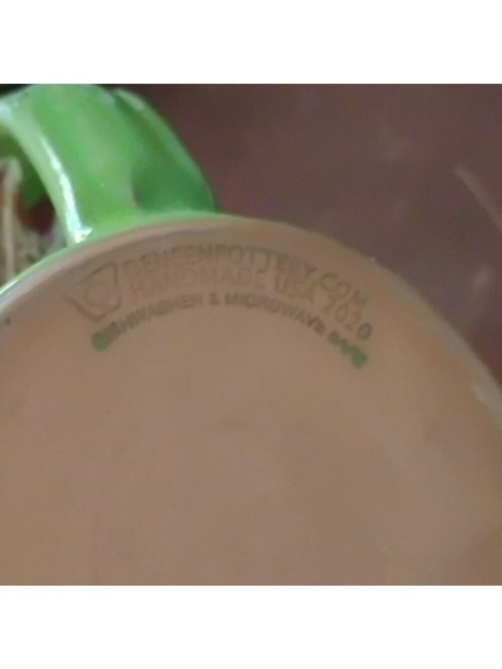 Deneen Pottery Mug Great Smoky Mountains National Park Green Tan 2020 Coffee Cup - Picture 2 of 2